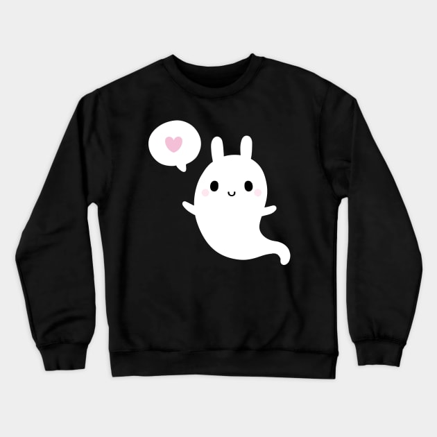 Cutie Bunny Ghost | Nikury Crewneck Sweatshirt by Nikury